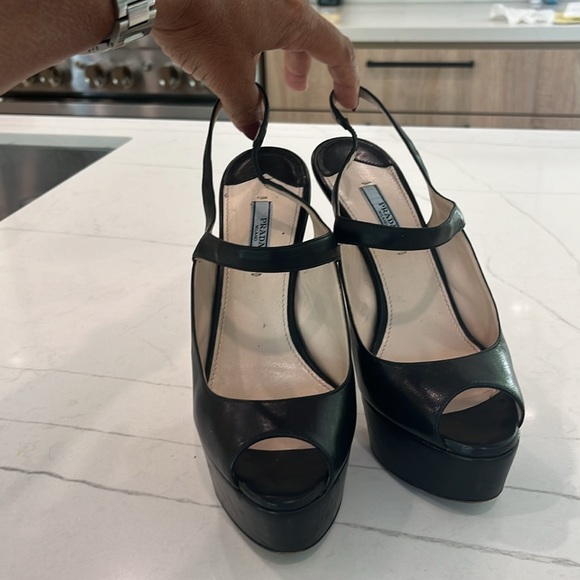 Prada peep toe platform heels - Picture 2 of 10